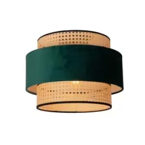 Javor Scandinavian Flush Ceiling Light - Ø38cm - 1xE27 - Green