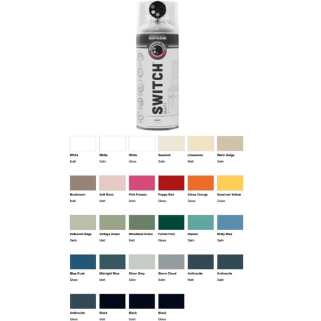 RUST-OLEUM Rust-Oleum Switch Spray Paint 400ml - Gloss - Blue Dusk AE0719400UK