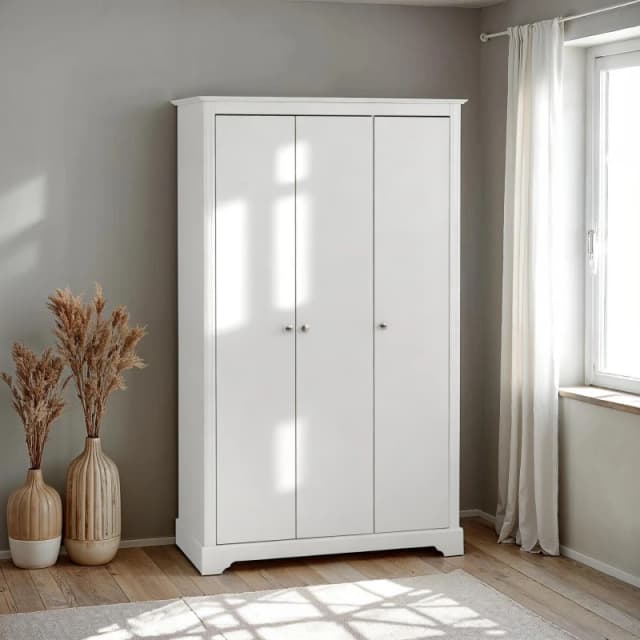 Seconique Stratford 3 Door Wardrobe - White 100-101-236