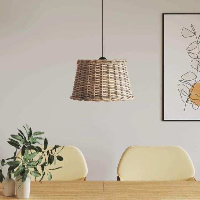 VIDAXL Vidaxl - Ceiling Lamp Shade Brown Ø45x28cm Wicker 8720845803513