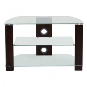TTAP TVS1011 Vision 800mm Wide 3 Shelf Glass TV Stand in Black