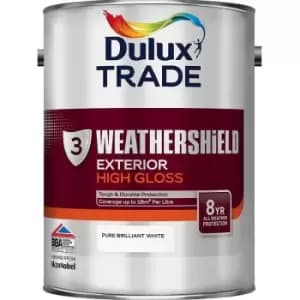 Dulux Trade Weathershield Gloss - Pure Brilliant White - 5L - Pure Brilliant White