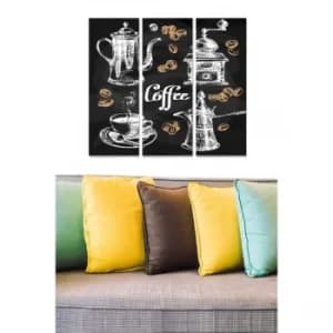 MDF5671172 Multicolor Decorative MDF Painting (3 Pieces)