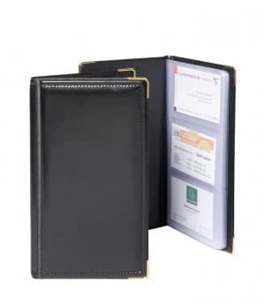 Goldline Business Card Holder Black