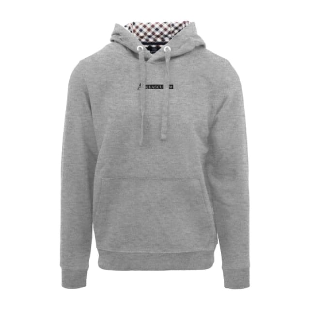 Aquascutum Mens Hdy Sweat Pull Over Hoodie Grey male Small