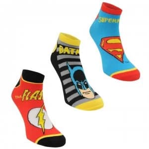 Character Trainer Socks 3 Pack Childrens - DC Comics
