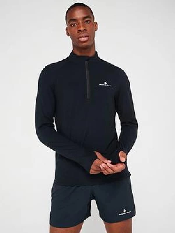Ronhill Running, Mens Core Thermal 1/2 Zip Black