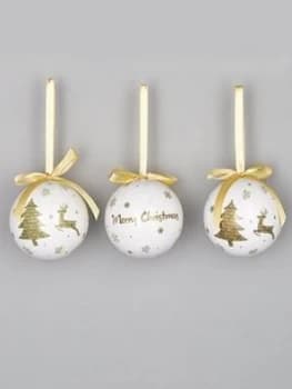 Festive Decoupage Christmas Baubles