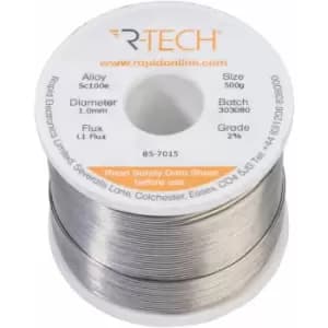 857015 SC100e Solder 2% L1 Flux 0.5% Halide 1.0mm 500g Reel - R-tech
