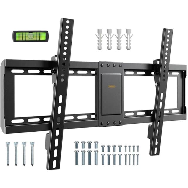 VonHaus Suitable for 37-82" Screens, Ultra-Slim TV Tilting Wall Bracket Black unisex
