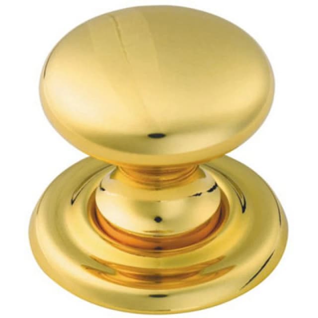 Loops Tiered Mushroom Cupboard Door Knob 32mm Diameter Polished Brass Cabinet Handle Metallics unisex
