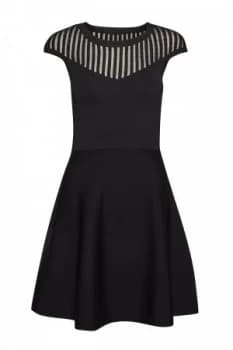 French Connection Rose Crepe Knit Dress Black