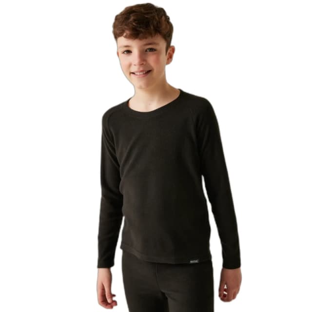 Regatta Boys Thermal Fleece Baselayer Top 13 Years - Chest 79-83cm (Height 153-158cm) Black RKU021B-800-13
