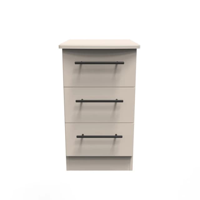 Howard 3 Drawer Bedside Cabinet In Kashmir Matt (Ready Assembled)