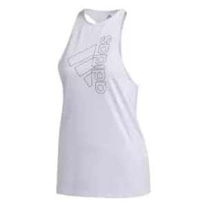 adidas Womens Tech Badge Of Sport Tank Top - Purple