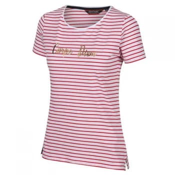 Regatta Olwyn Stripe Organic T-Shirt - True Red