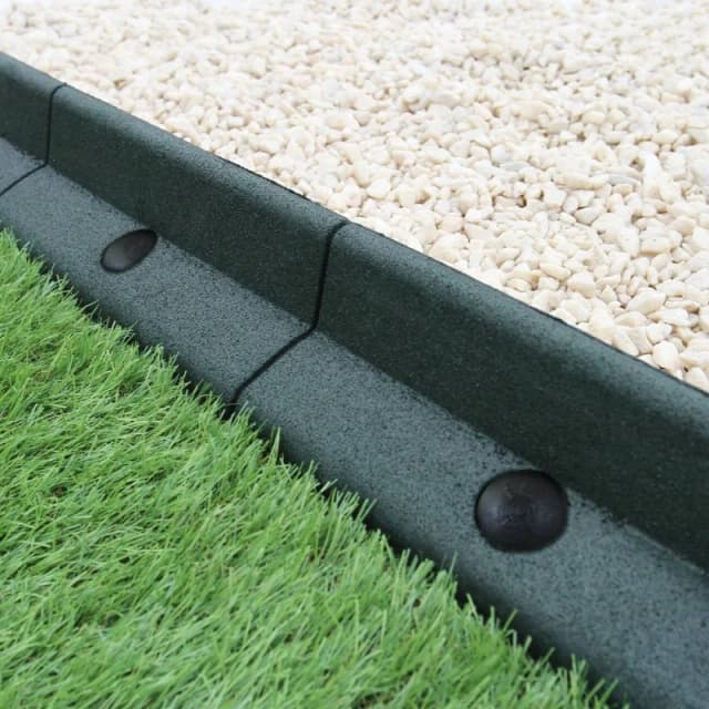 MonsterShop Flexible Lawn Edging Garden Border Green Pack Of 24 X 1.2M