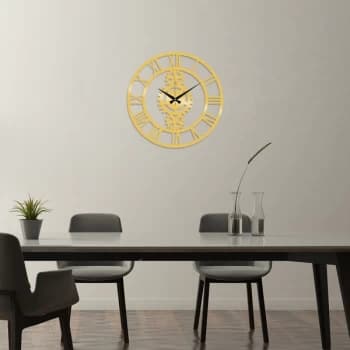 Metal Wall Clock 3 - Gold Gold Decorative Metal Wall Clock