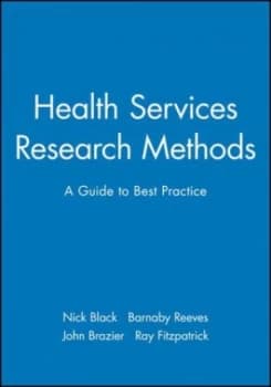 Health Services Research Methods by Nick Black Book