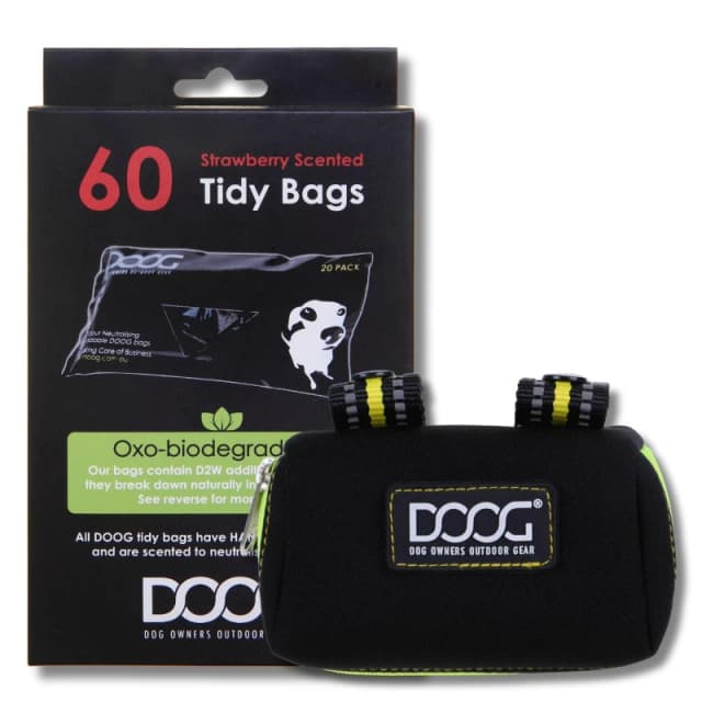 DOOG Walkie Pouch And Poo Bag Set - Bolt - Black WPD09-N