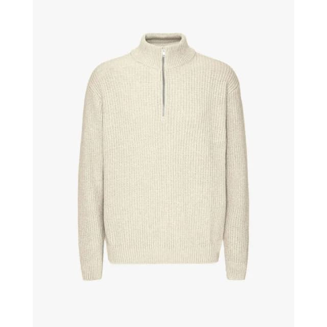 Colorful Standard Merino 1/4 zip jumper Colorful Standard Ivory White Beige Male S