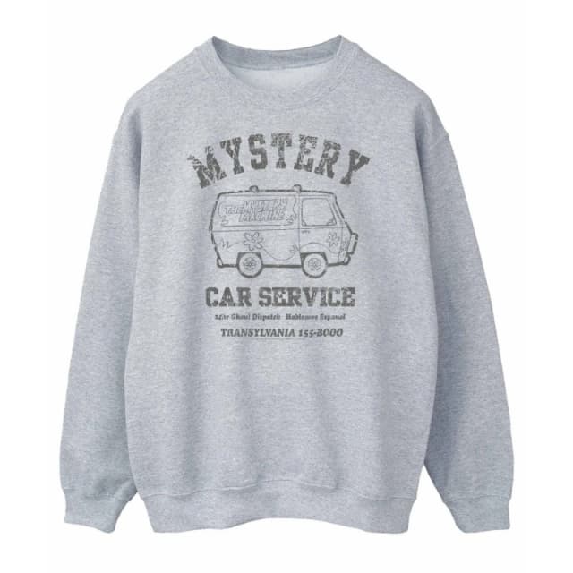 Scooby Doo Scooby Doo Men Mystery Car Service Sweatshirt in Grey Size: Small Grey S Male 5063377490206