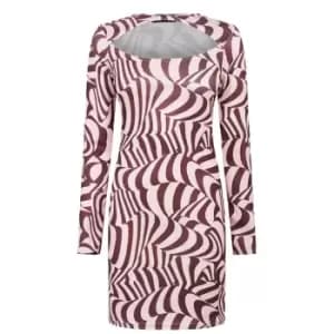 I Saw It First Cut Out Mini Dress - Brown