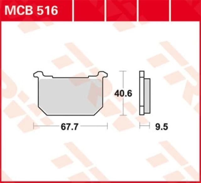 TRW MCB516 Brake pad set Brake Pad Set,disc brake (402)