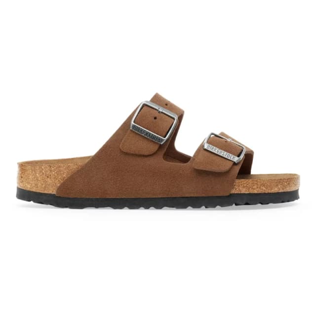 Birkenstock Suede leather sandals with a soft sole Birkenstock Arizona Marron Unisex 35 Etroit
