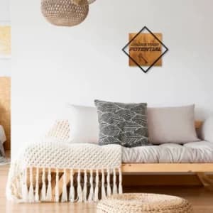 Potential Walnut Black Decorative Wooden Wall Accessory