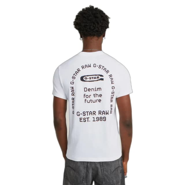 G-Star T-Shirt G-Star Back Gr Arch Blanc Unisex S