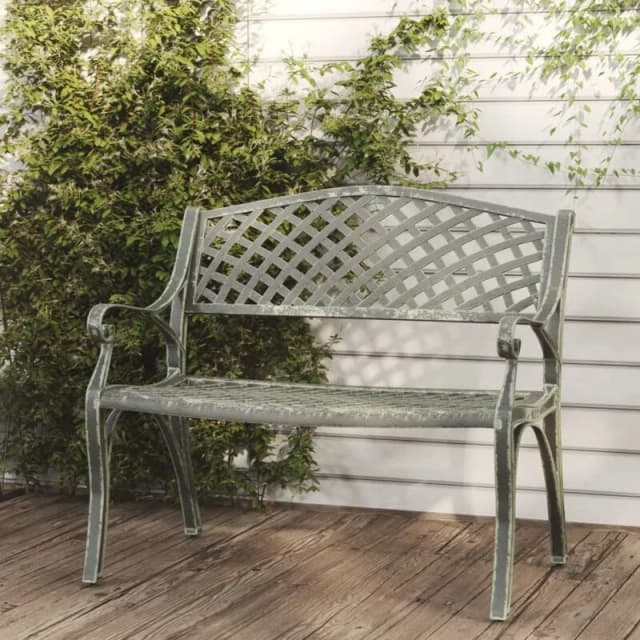 VIDAXL Vidaxl - Garden Bench 102cm Cast Aluminium Green 8720286722589