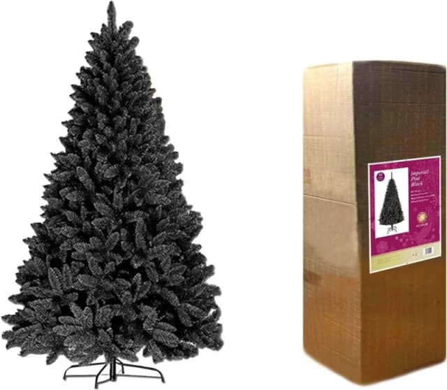 Shatchi 4FT Black Imperial Pine Christmas Tree Black