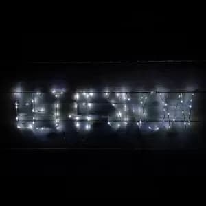 90cm Premier Indoor Outdoor Flashing LED Let It Snow Christmas Sign Decoration