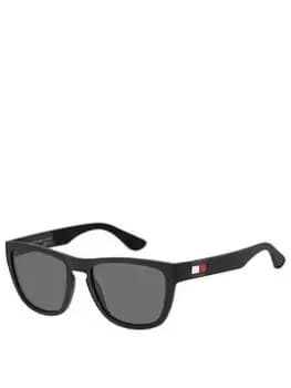 Tommy Hilfiger Rectangular Frame Polyamide Sunglasses - Grey