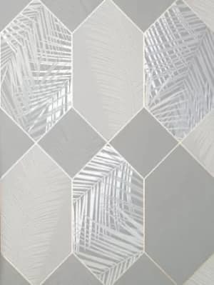 Fine Decor Miami Tropical Geo Grey