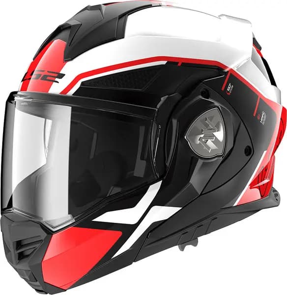 LS2 FF901 Advant X Metryk White Red Modular Helmet Size S