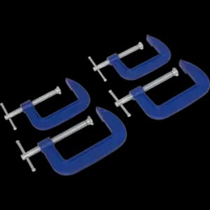 Sealey 4 Piece 75mm & 100mm G Clamp Set