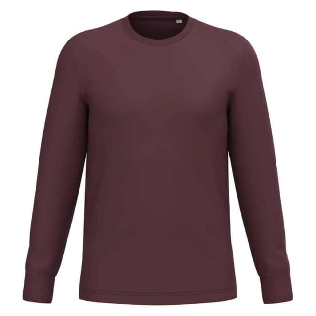 Native Spirit Mens Friendly Long-Sleeved T-Shirt in Maroon Size: Small Maroon Male S