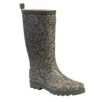 Regatta Lady Fairweather Cosy Welly - Khaki/Floral