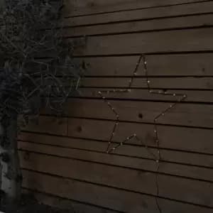 IP44 Black Outdoor Battery Operated Warm White Star Light