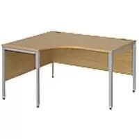 Dams International Left Hand Ergonomic Desk MB14ELSO 1,400 x 1,200 x 725 mm