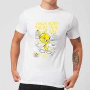 Looney Tunes Tweety Pie More Puddy Tats Mens T-Shirt - White - 3XL