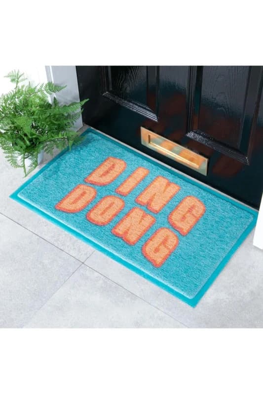Artsy Doormats Blue Ding Dong Doormat (70 X 40Cm)