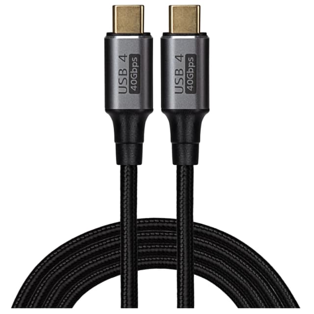 Maplin USB-C to USB-C Cable Braided V4.0 40Gbps 100W PD 8K@60Hz Charge