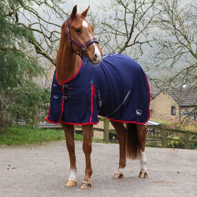 John Whitaker Rastrick Multipurpose Horse Rug Navy with Red unisex 5ft 6in