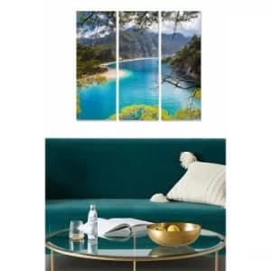 MDF254492536 Multicolor Decorative MDF Painting (3 Pieces)