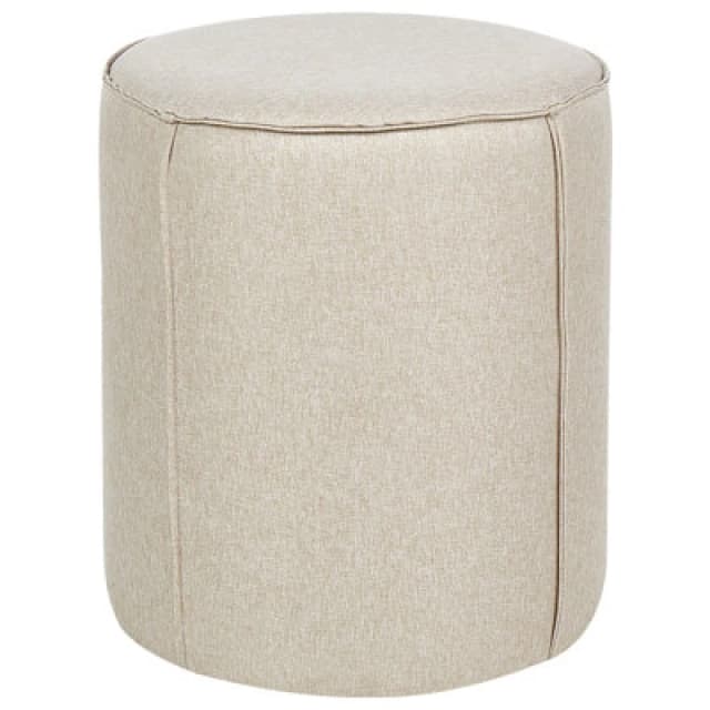 Beliani Pouffe Sedona Faux Linen Beige