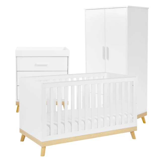 Babymore Mona 3 Piece Nursery Room Set - White White unisex Variable