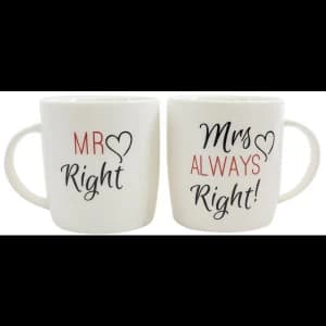 Box of 2 Mr & Mrs Mugs